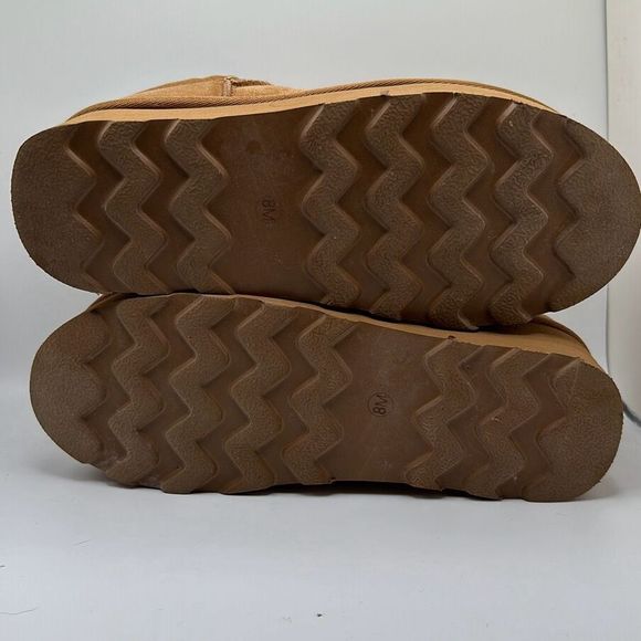 CUSHIONAIRE Women's Genuine Suede Cozy Mule Platform +Memory Foam 8 CHESTNUT - Picture 5 of 7